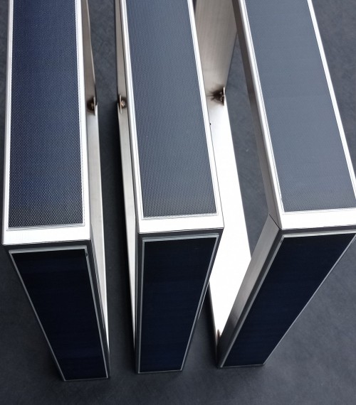 Solar Leuchttransparent 70x70cm - Ausführung aus Edelstahl