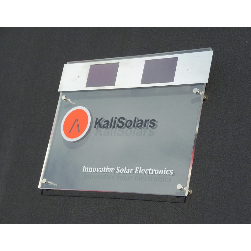 Solar Firmenschild 50x40cm Plexiglas transparent- Folienbeschriftung