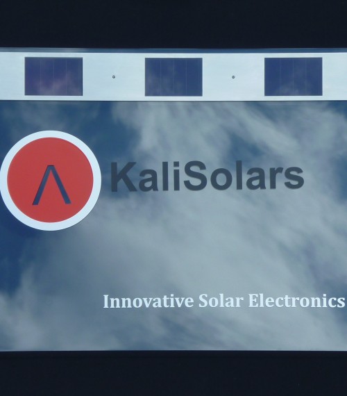 Solar Firmenschild 70x50cm Plexiglas transparent- Folienbeschriftung